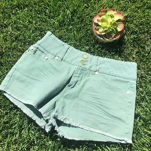 Army green shorts